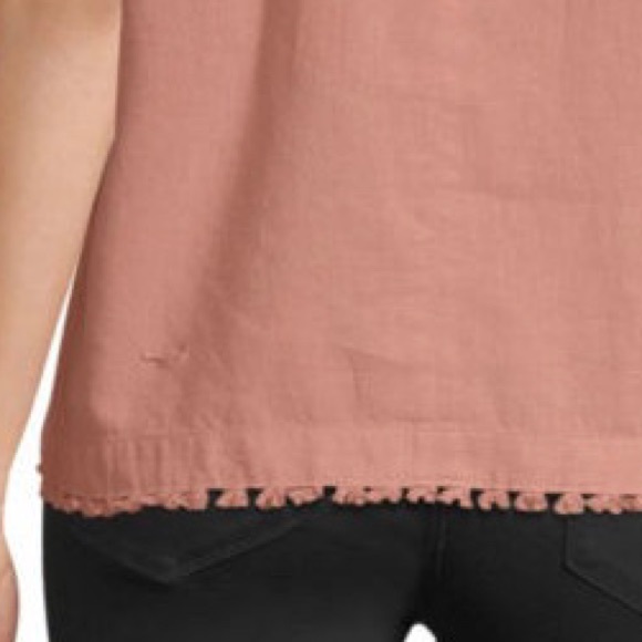 Liz Claiborne Linen Top Flax LagenLook Raw Hem - Picture 4 of 16